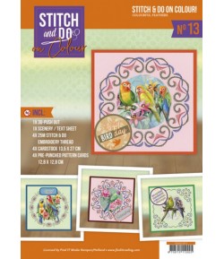 KIT STITCH AND DO FEUILLES 3D COLOURFUL FEATHERS COLOUR 13