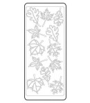 STICKERS FEUILLES ARGENT