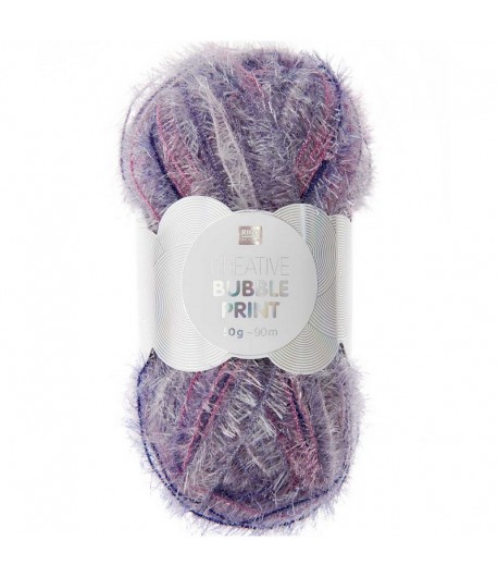 LAINE CREATIVE BUBBLE PRINT AUBERGINE 007