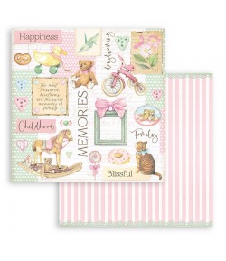 PAPIER DAYDREAM BEAR AND ACCESSORIES 30X30CM - SBB853 - STAMPERIA