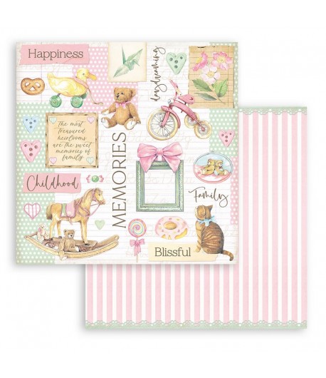 PAPIER DAYDREAM BEAR AND ACCESSORIES 30X30CM - SBB853 - STAMPERIA