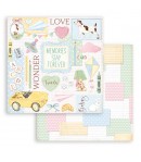 PAPIER DAYDREAM YELLOW CAR 30X30CM - SBB854 - STAMPERIA