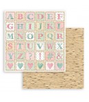PAPIER DAYDREAM ALPHABET 30X30CM - SBB855 - STAMPERIA