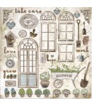 BLOC 10 FEUILLES ROMANTIC GARDEN HOUSE 30.5 X 30.5 CM SBBL102