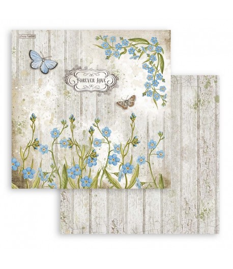 PAPIER ROMANTIC GARDEN HOUSE COLUMBIN 30X30CM - SBB861 - STAMPERIA