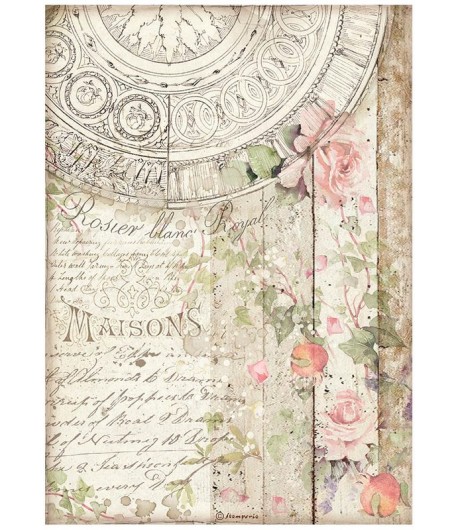 PAPIER DE RIZ A4 CASA GRANADA - MAISONS 21X29.7 - DFSA4658 - STAMPERIA