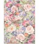 PAPIER DE RIZ A4 CASA GRANADA - FLOWERS 21X29.7 - DFSA4660 - STAMPERIA