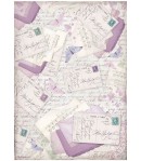 PAPIER DE RIZ A4 PROVENCE - LETTERS 21X29.7 - DFSA4676 - STAMPERIA