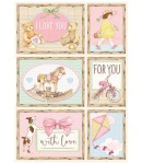 PAPIER DE RIZ A4 DAYDREAM - CARDS PINK 21X29.7 - DFSA4679 - STAMPERIA