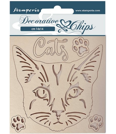 FORMES CARTON DECORATIVE CHIPS CAT 14X14CM - SCB118