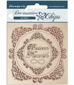 FORMES CARTON DECORATIVE CHIPS CADRES 14X14CM - SCB120