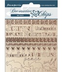 FORMES CARTON DECORATIVE CHIPS AVENTURE 14X14CM - SCB129