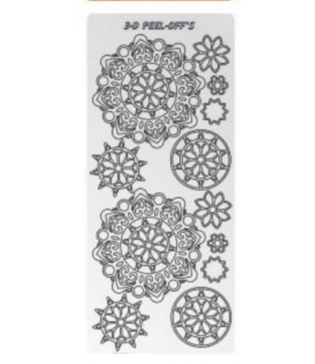 STICKERS MANDALA BLANC
