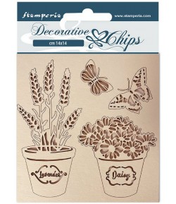 FORMES CARTON DECORATIVE CHIPS PROVENCE VASES 14X14CM - SCB115