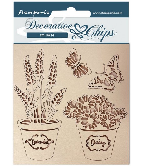 FORMES CARTON DECORATIVE CHIPS PROVENCE VASES 14X14CM - SCB115