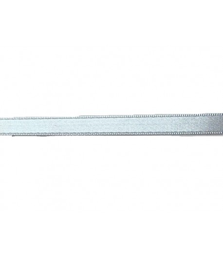 RUBAN SATIN GRIS BLEU 0.8CM - 1M