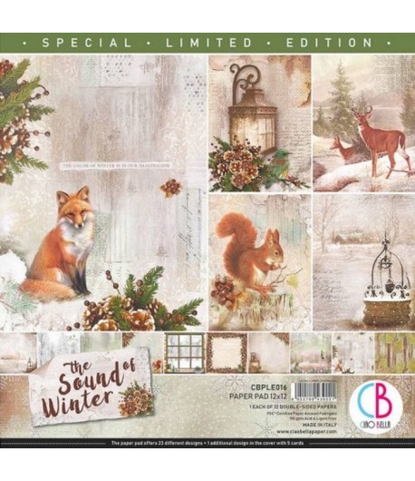 BLOC 12 FEUILLES THE SOUND OF WINTER 30.5X30.5CM