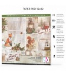 BLOC 12 FEUILLES THE SOUND OF WINTER 30.5X30.5CM