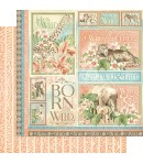 BLOC 16 FEUILLES WILD AND FREE 30X30CM GRAPHIC45 4502405