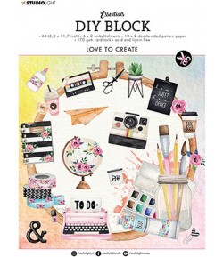 DIY BLOCK A4 - 32 FEUILLES - LOVE TO CREATE - DCB16