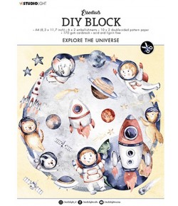 DIY BLOCK A4 - 32 FEUILLES - EXPLORE THE UNIVERSE - DCB17