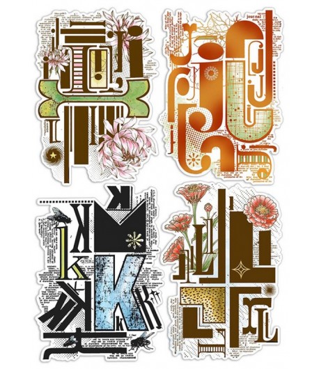 TAMPONS TRANSPARENTS DESIGN LETTERS IJKL PSB8003 CIAO BELLA