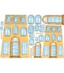 PAPIER DE RIZ TUILES NORDIQUES OCRES 33 X 48 CM