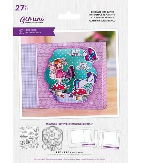 TAMPONS ET DIES BOX FILLED WITH GLITTER - CRAFTER'S COMPANION