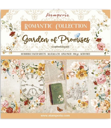 BLOC 10 FEUILLES GARDEN OF PROMISES 30.5 X 30.5 CM SBBL110