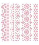 POCHOIR 15.2 X 15.2 CM - TRADITIONAL LACE BORDERS - GARDEN PARTY