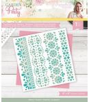 POCHOIR 15.2 X 15.2 CM - TRADITIONAL LACE BORDERS - GARDEN PARTY