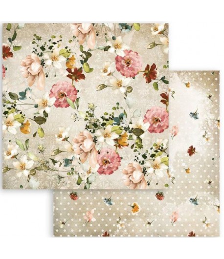PAPIER ROMANTIC GARDEN OF PROMISES FLORAL 30X30CM - SBB869 - STAMPERIA