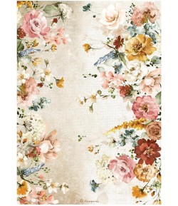 PAPIER DE RIZ A4 GARDEN OF PROMISES - FLOWERS 21X29.7 - DFSA4691 - STAMPERIA