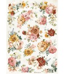 PAPIER DE RIZ A4 GARDEN OF PROMISES - TEXTURE FLOWERS 21X29.7 - DFSA4692 - STAMPERIA