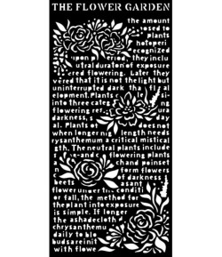 POCHOIR GARDEN OF PROMISES THE FLOWER GARDEN 12 X 25 CM - KSTDL61 STAMPERIA