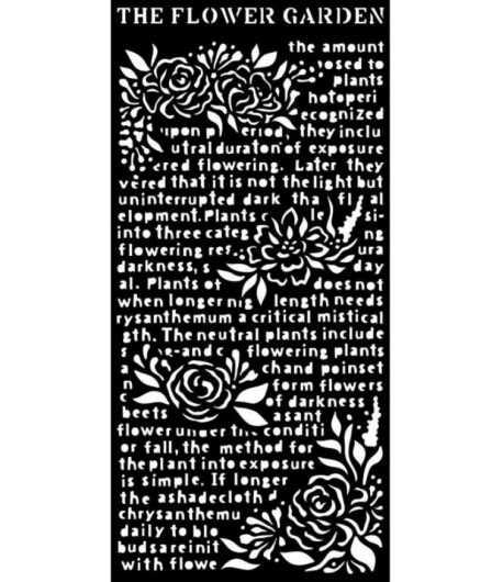 POCHOIR GARDEN OF PROMISES THE FLOWER GARDEN 12 X 25 CM - KSTDL61 STAMPERIA