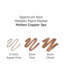 SPECTRUM NOIR METALLIC PAINT  X 3 - COPPER