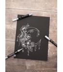 SPECTRUM NOIR METALLIC PAINT  X 3 - SILVER