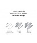 SPECTRUM NOIR METALLIC PAINT  X 3 - SILVER