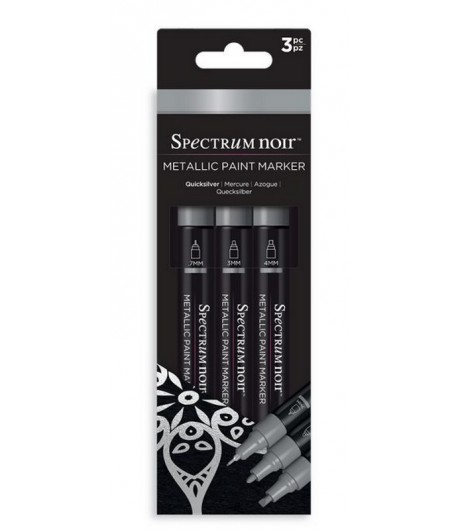SPECTRUM NOIR METALLIC PAINT  X 3 - SILVER