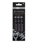SPECTRUM NOIR METALLIC PAINT  X 3 - SILVER