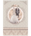 PAPIER DE RIZ A4 YOU AND ME - WEDDING DRESS 21X29.7 - DFSA4695 - STAMPERIA