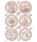 PAPIER DE RIZ A4 YOU AND ME - ROUNDS 21X29.7 - DFSA4696 - STAMPERIA