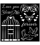 POCHOIR YOU AND ME 18 X 18 CM - KSTDQ66