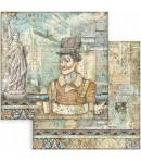 PAPIER SIR VAGABOND AVIATOR - STATUT OF LIBERTY 30X30CM - SBB876 - STAMPERIA