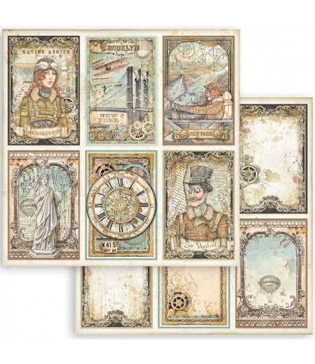 PAPIER SIR VAGABOND AVIATOR - CARDS 30X30CM - SBB877 - STAMPERIA