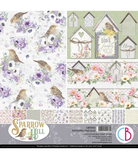 BLOC 8 FEUILLES SPARROW HILL CIAO BELLA 30X30CM CBT053