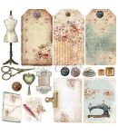 BLOC 24 FEUILLES 20.3 X 20.3 CM - VINTAGE BEAUTY