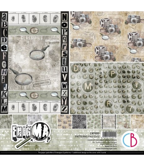 BLOC 8 FEUILLES ENIGMA CIAO BELLA 30X30CM CBT052