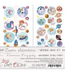 DIGI LABEL SET 15.5 X 30.5 CM -  COSMIC ADVENTURES